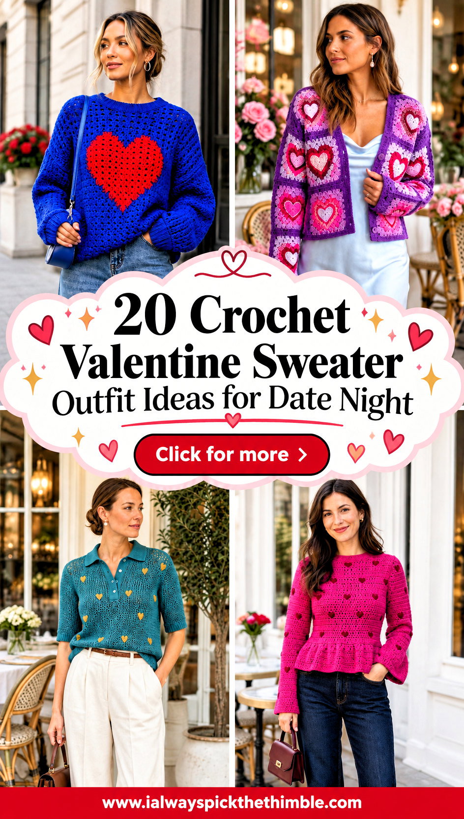 20 Crochet Valentine Sweater Outfit Ideas for Date Night - 20 Crochet Valentine Sweater Outfit Ideas for Date Night