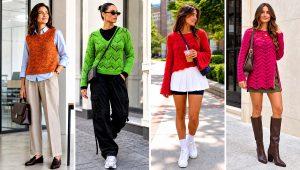 20 Crochet Wave Sweater Outfit Ideas With Retro Flair