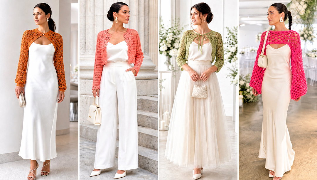 20 Crochet Wedding Bolero Outfit Ideas for Bridal Layers