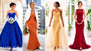20 Crochet Wedding Dress Gowns Outfit Ideas for Boho Brides