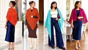 20 Crochet Wing Shawl Outfit Ideas for Breezy Evenings