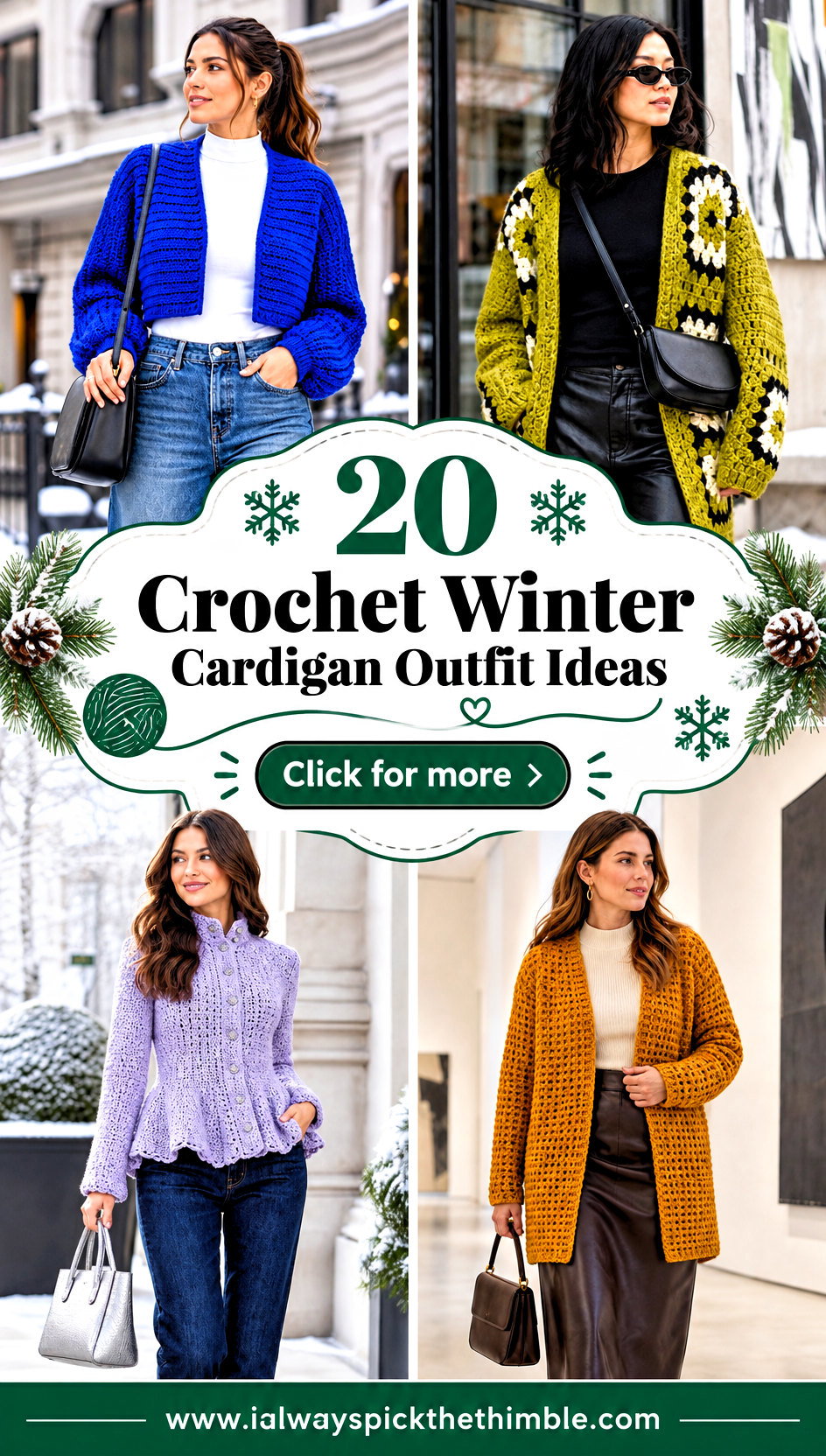 20 Crochet Winter Cardigan Outfit Ideas for Chilly Days - 20 Crochet Winter Cardigan Outfit Ideas for Chilly Days