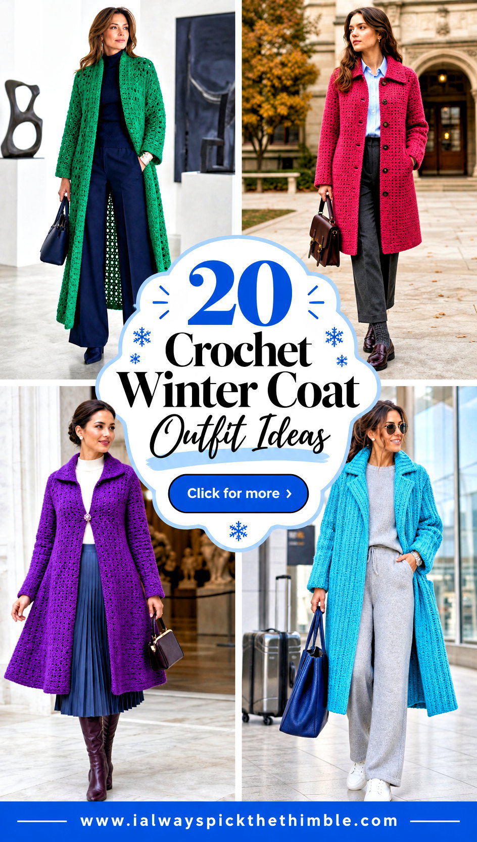 20 Crochet Winter Coat Outfit Ideas for Cold Weather - 20 Crochet Winter Coat Outfit Ideas for Cold Weather