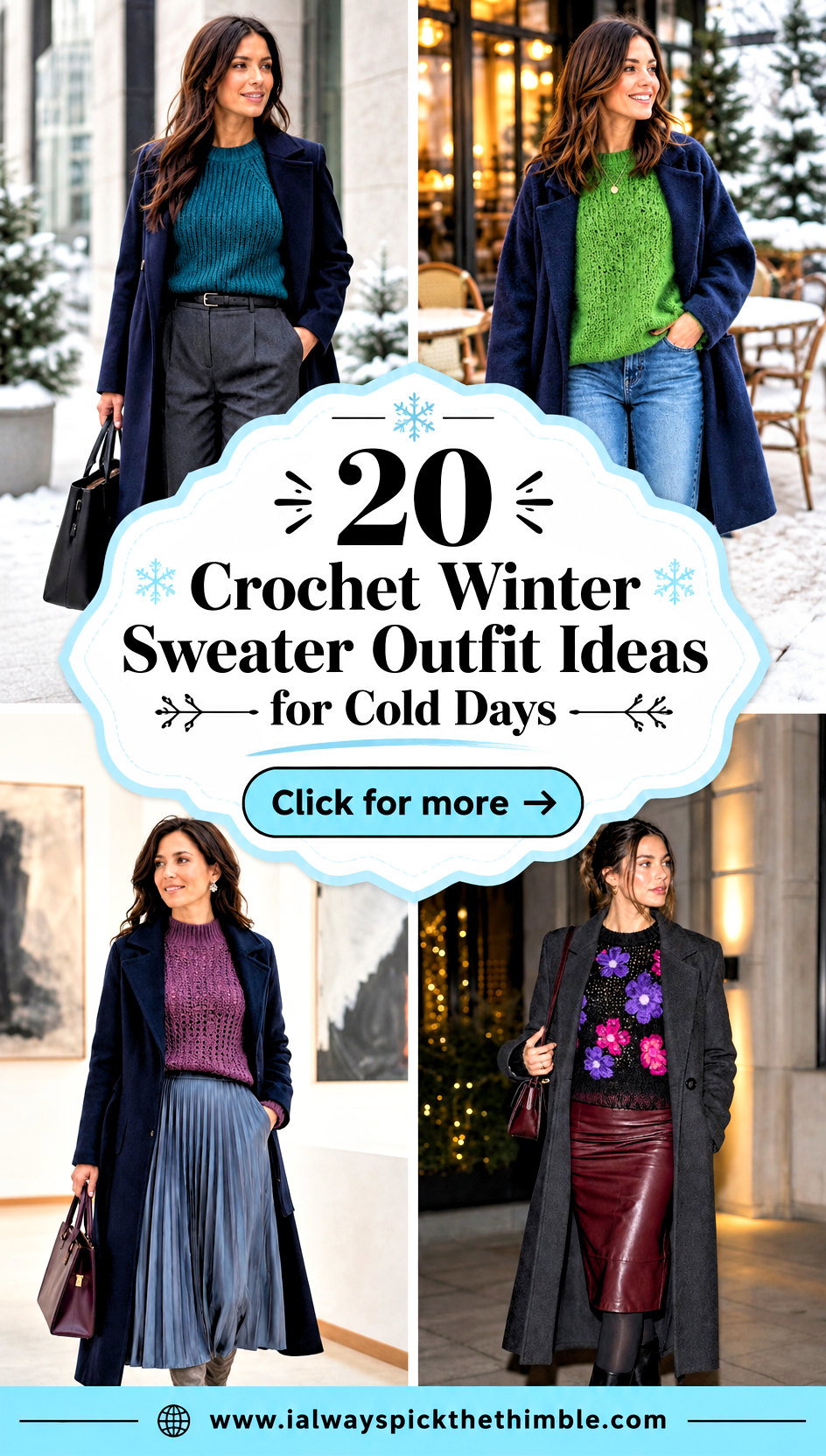 20 Crochet Winter Sweater Outfit Ideas for Cold Days - 20 Crochet Winter Sweater Outfit Ideas for Cold Days