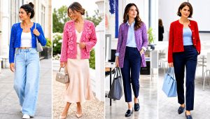 20 Crochet Women’s Cardigan Outfit Ideas for Workdays