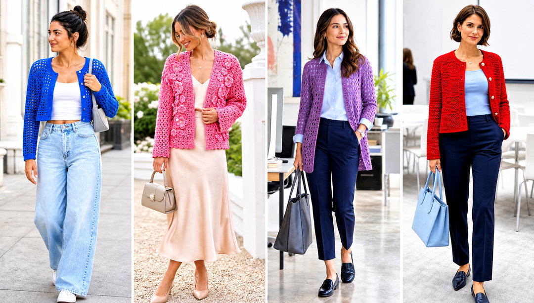 20 Crochet Womens Cardigan Outfit Ideas for Workdays