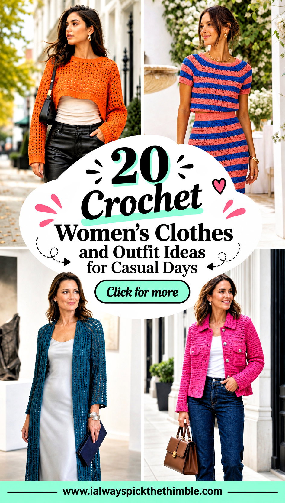 20 Crochet Womens Clothes and Outfit Ideas for Casual Days - 20 Crochet Women’s Clothes and Outfit Ideas for Casual Days