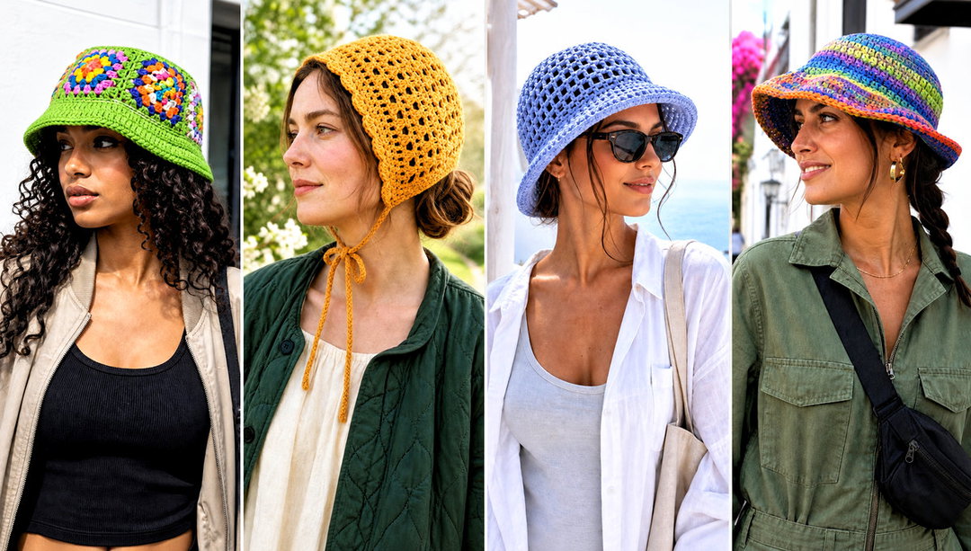 20 Crochet Womens Hat Outfit Ideas for Sunny Days