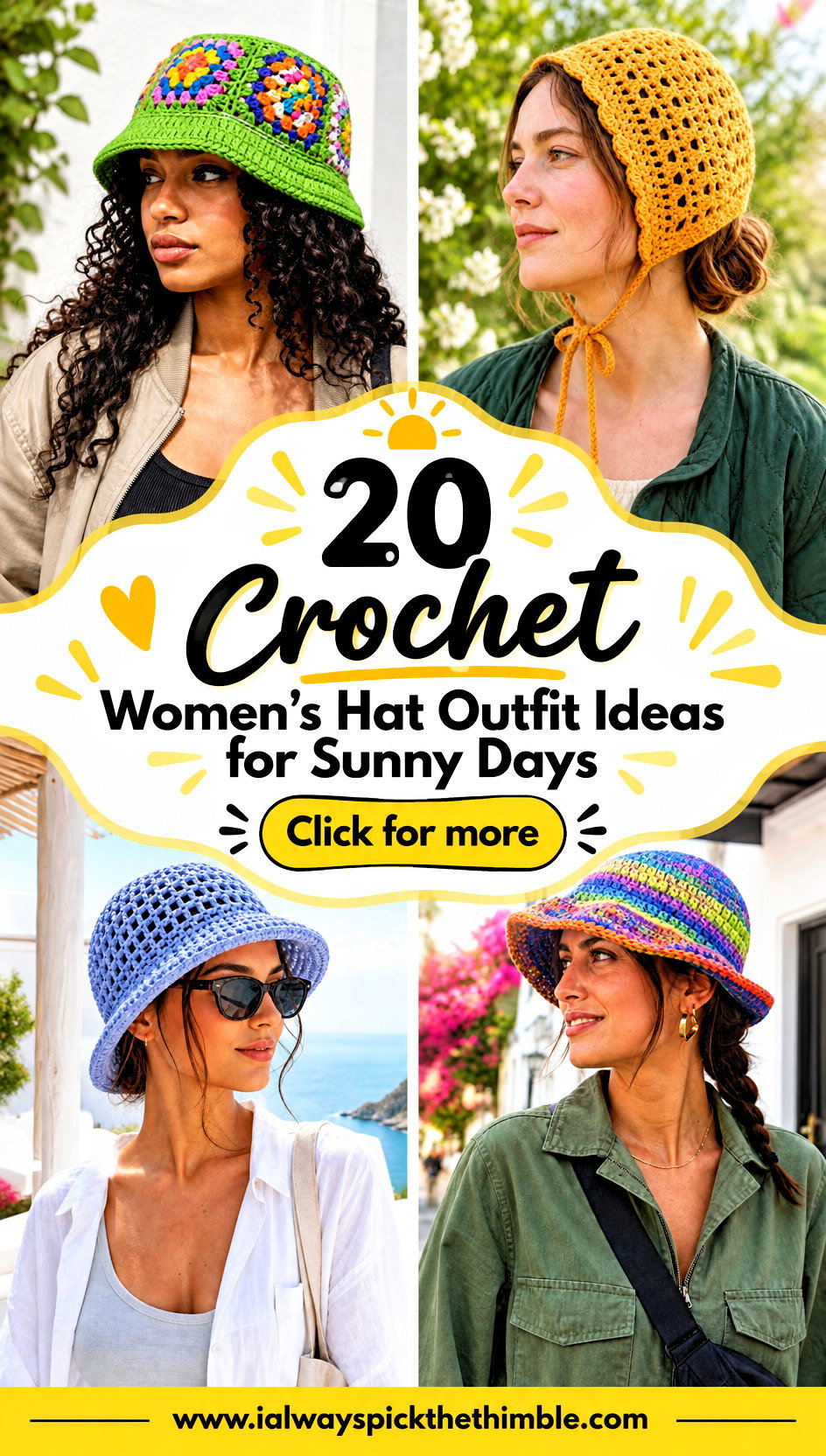 20 Crochet Womens Hat Outfit Ideas for Sunny Days - 20 Crochet Women’s Hat Outfit Ideas for Sunny Days