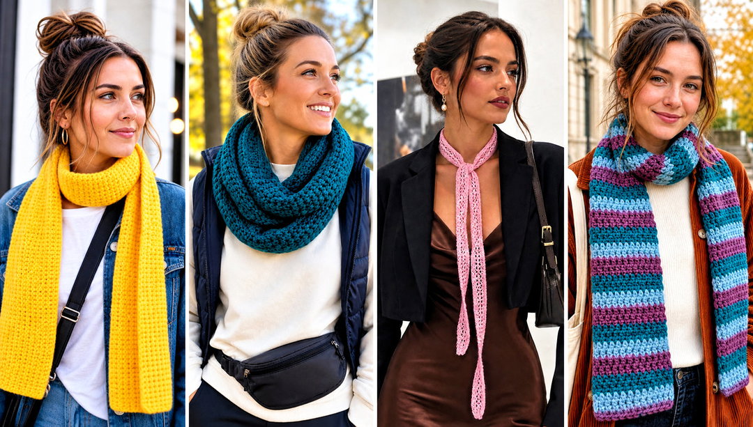 20 Crochet for Beginners Scarf Outfit Ideas for Winter