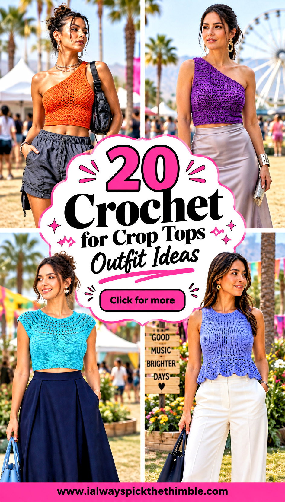 20 Crochet for Crop Tops Outfit Ideas for Festival Season - 20 Crochet for Crop Tops Outfit Ideas for Festival Season