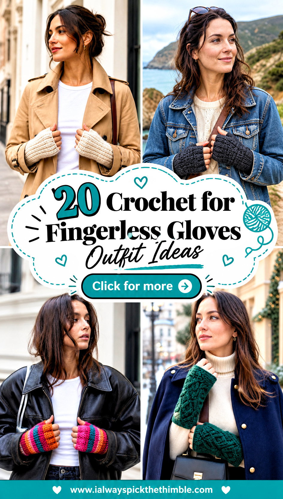 20 Crochet for Fingerless Gloves Outfit Ideas for Cool Days - 20 Crochet for Fingerless Gloves Outfit Ideas for Cool Days
