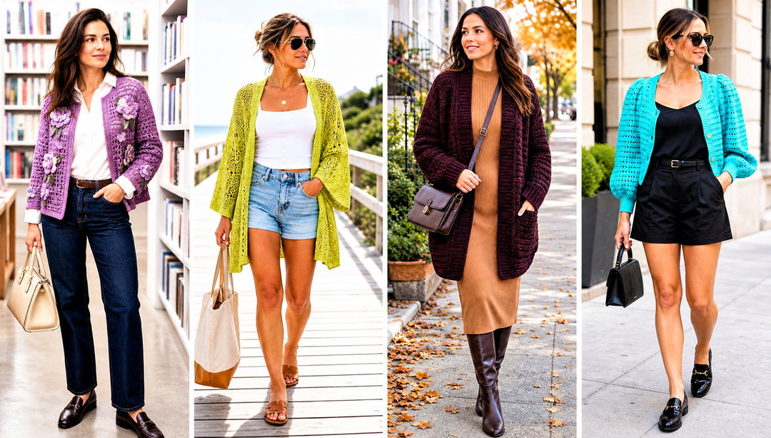 20 Crochet for Ladies Cardigans Outfit Ideas for Workdays