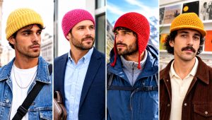 20 Crochet for Men’s Beanies Outfit Ideas for Cold Days