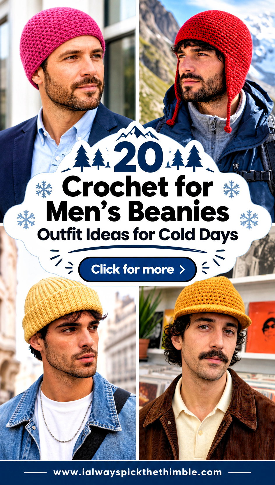 20 Crochet for Mens Beanies Outfit Ideas for Cold Days - 20 Crochet for Men’s Beanies Outfit Ideas for Cold Days