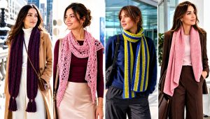 20 Crochet for Scarves Outfit Ideas for Winter Walks