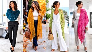 20 Crochet for Shawls Outfit Ideas for Breezy Days