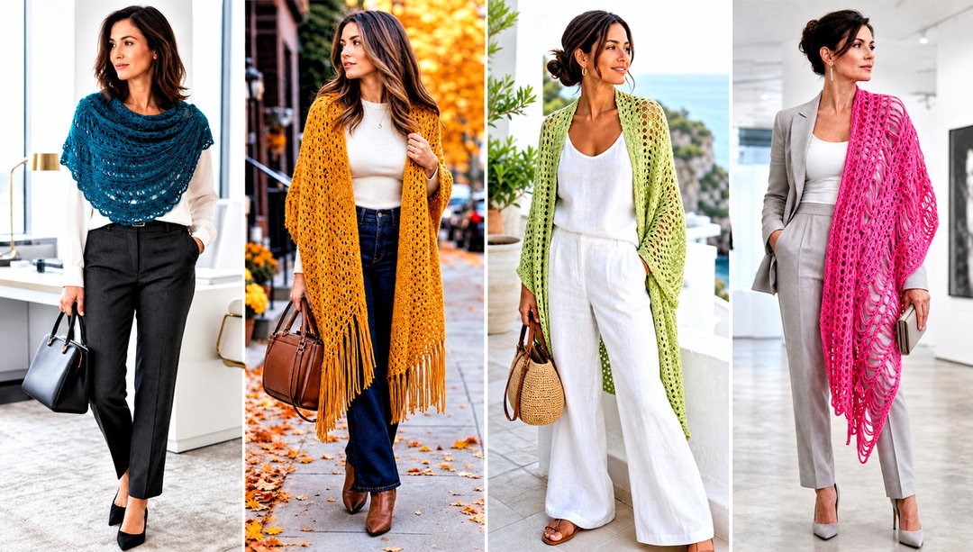 20 Crochet for Shawls Outfit Ideas for Breezy Days