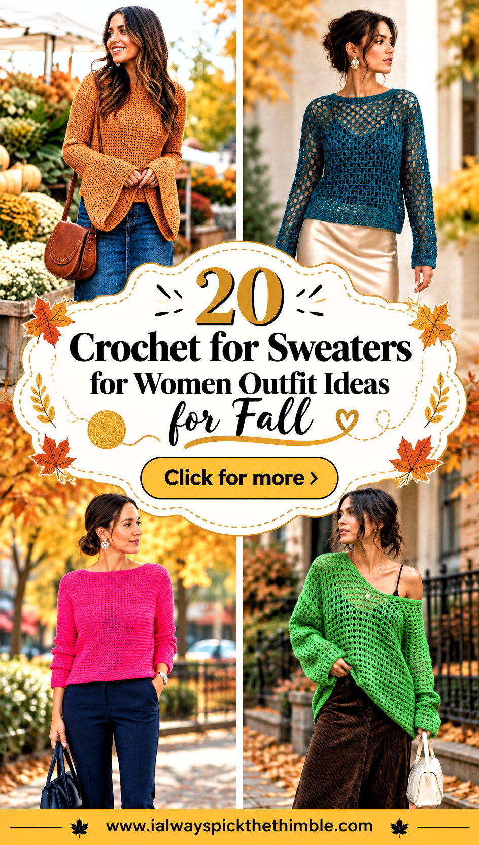 20 Crochet for Sweaters for Women Outfit Ideas for Fall - 20 Crochet for Sweaters for Women Outfit Ideas for Fall