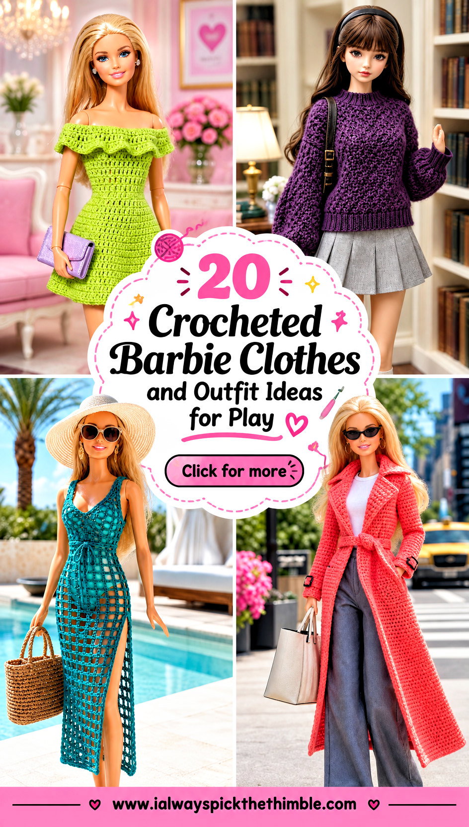 20 Crocheted Barbie Clothes and Outfit Ideas for Play - 20 Crocheted Barbie Clothes and Outfit Ideas for Play