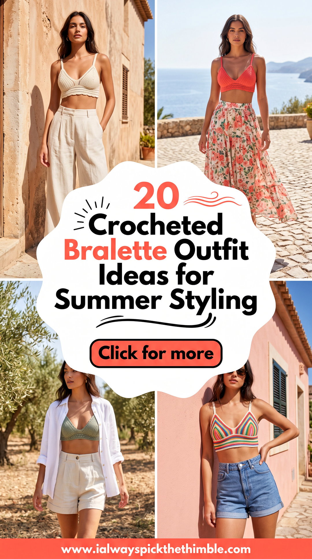 20 Crocheted Bralette Outfit Ideas for Summer Styling - 20 Crocheted Bralette Outfit Ideas for Summer Styling