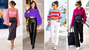 20 Crocheted Cropped Sweater Outfit Ideas for Cool Days