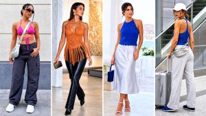 20 Crocheted Halter Tops Outfit Ideas for Beach Getaways