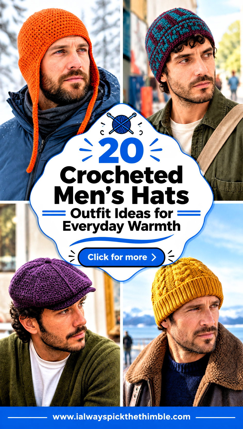 20 Crocheted Mens Hats Outfit Ideas for Everyday Warmth - 20 Crocheted Men’s Hats Outfit Ideas for Everyday Warmth