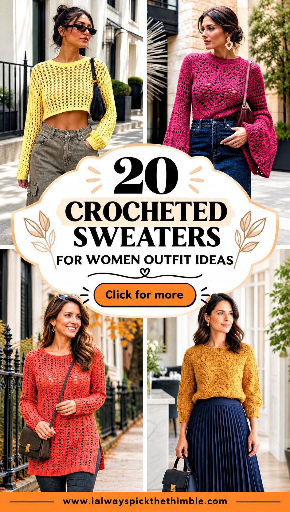 20 Crocheted Sweaters for Women Outfit Ideas for Fall - 20 Crocheted Sweaters for Women Outfit Ideas for Fall