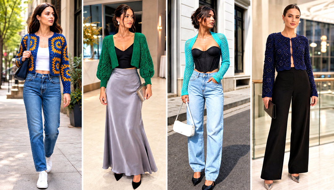 20 Cropped Crochet Cardigan Outfit Ideas With Jeans