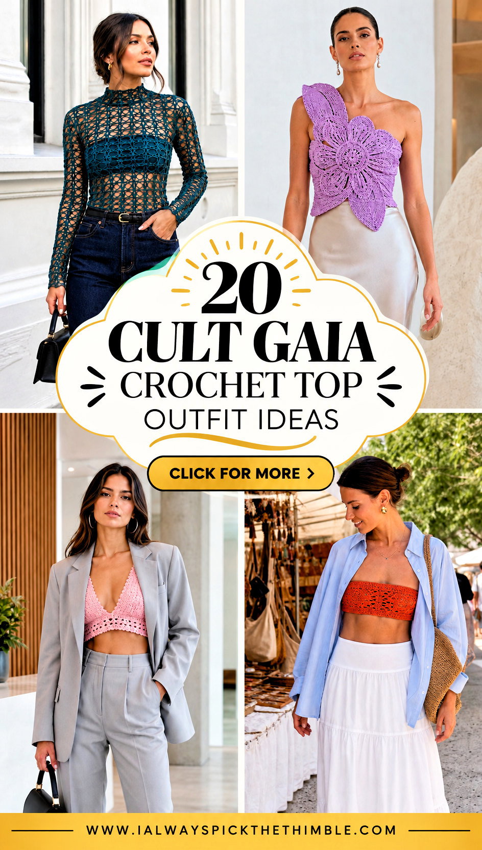 20 Cult Gaia Crochet Top Outfit Ideas for Resort Wear - 20 Cult Gaia Crochet Top Outfit Ideas for Resort Wear