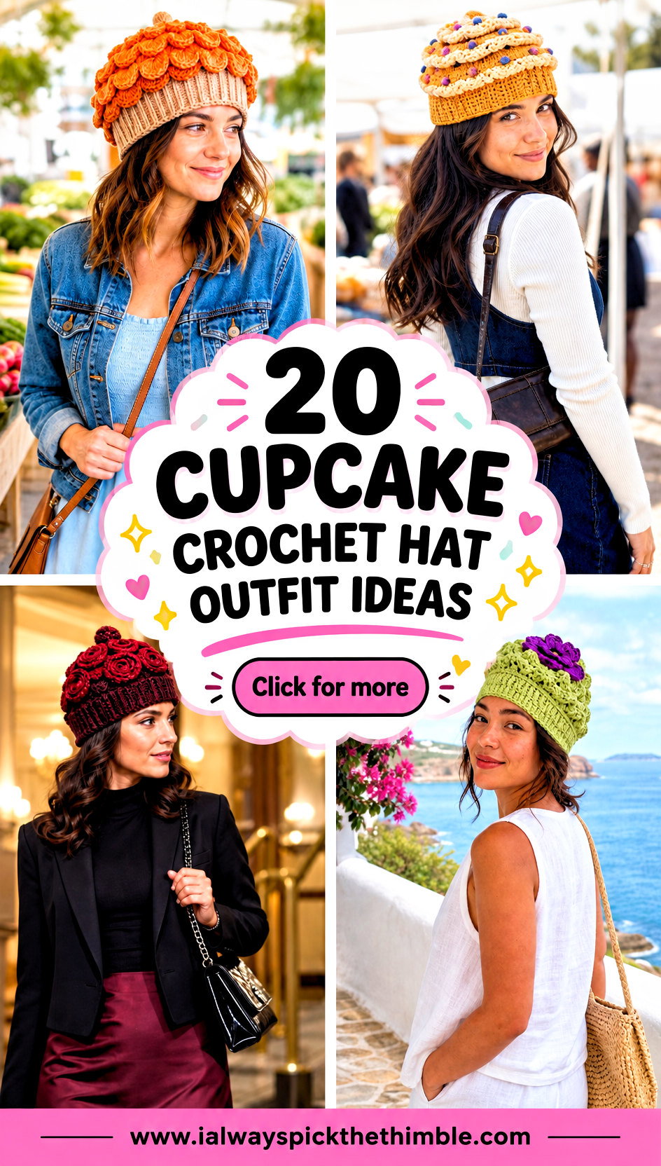20 Cupcake Crochet Hat Outfit Ideas for Playful Winter Days - 20 Cupcake Crochet Hat Outfit Ideas for Playful Winter Days