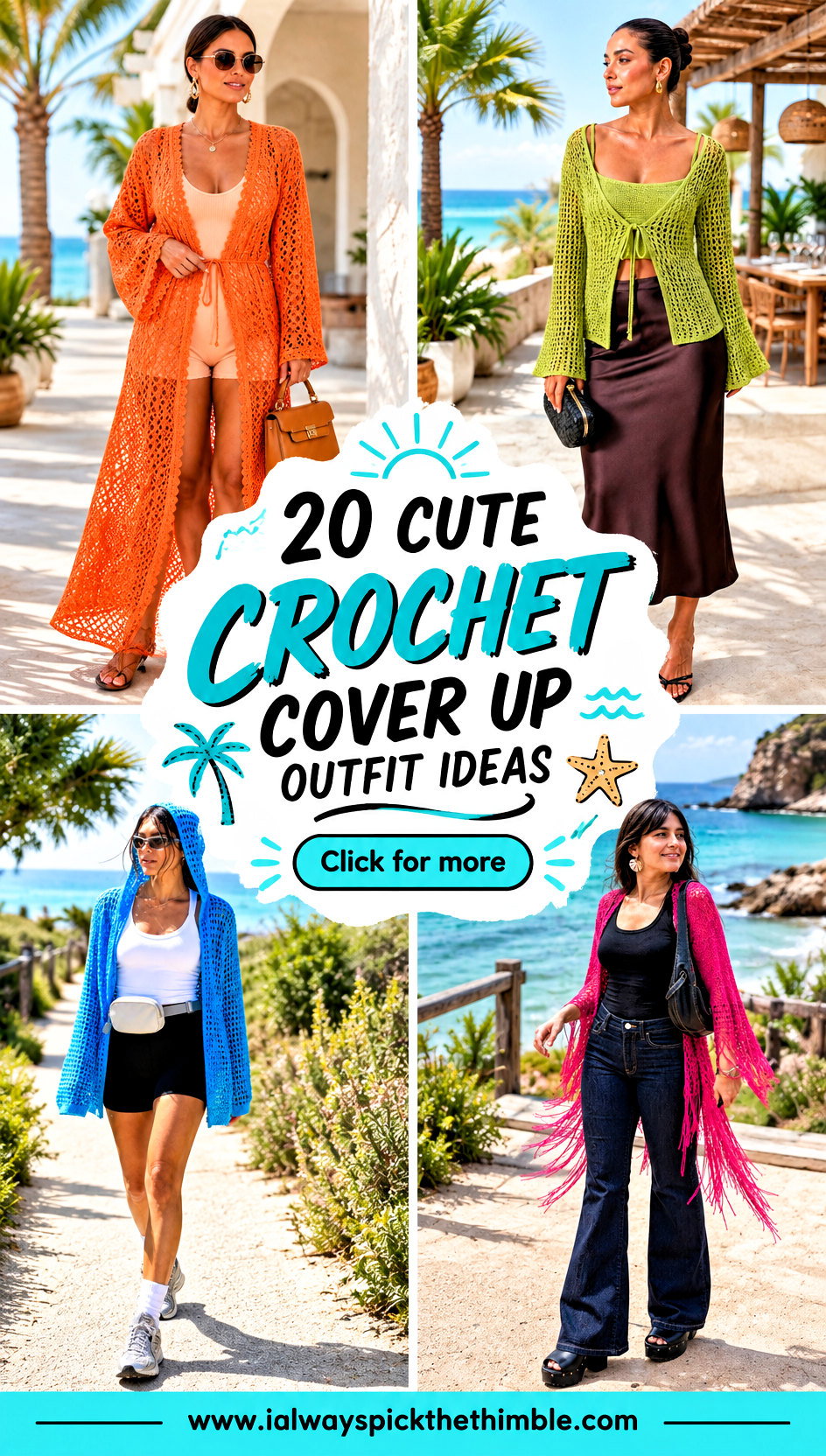 20 Cute Crochet Cover Up Outfit Ideas for Beach Days - 20 Cute Crochet Cover Up Outfit Ideas for Beach Days