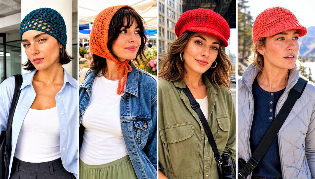 20 Cute Crochet Hats Outfit Ideas for Playful Winter Looks