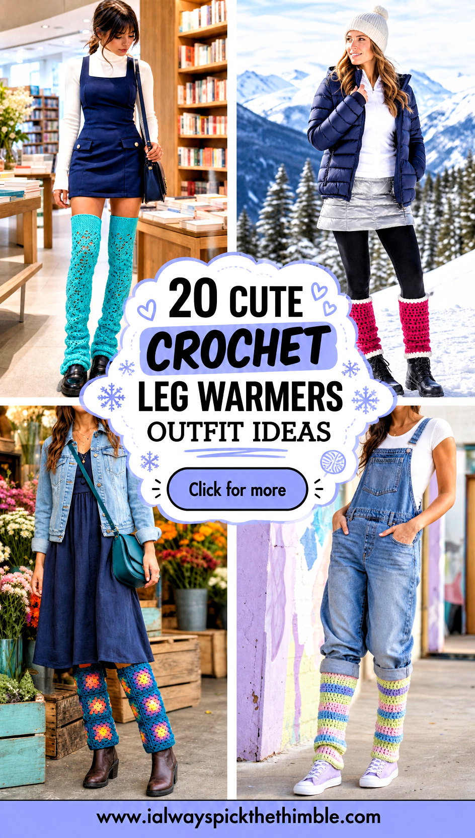 20 Cute Crochet Leg Warmers Outfit Ideas for Cold Days - 20 Cute Crochet Leg Warmers Outfit Ideas for Cold Days