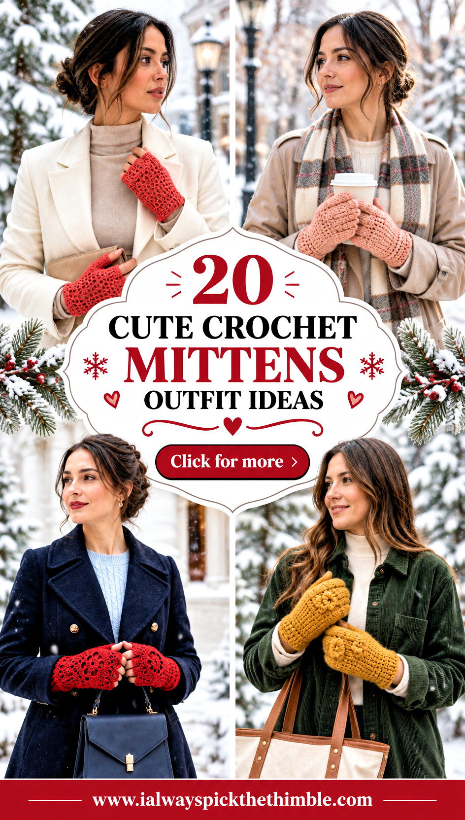 20 Cute Crochet Mittens Outfit Ideas for Snowy Mornings - 20 Cute Crochet Mittens Outfit Ideas for Snowy Mornings