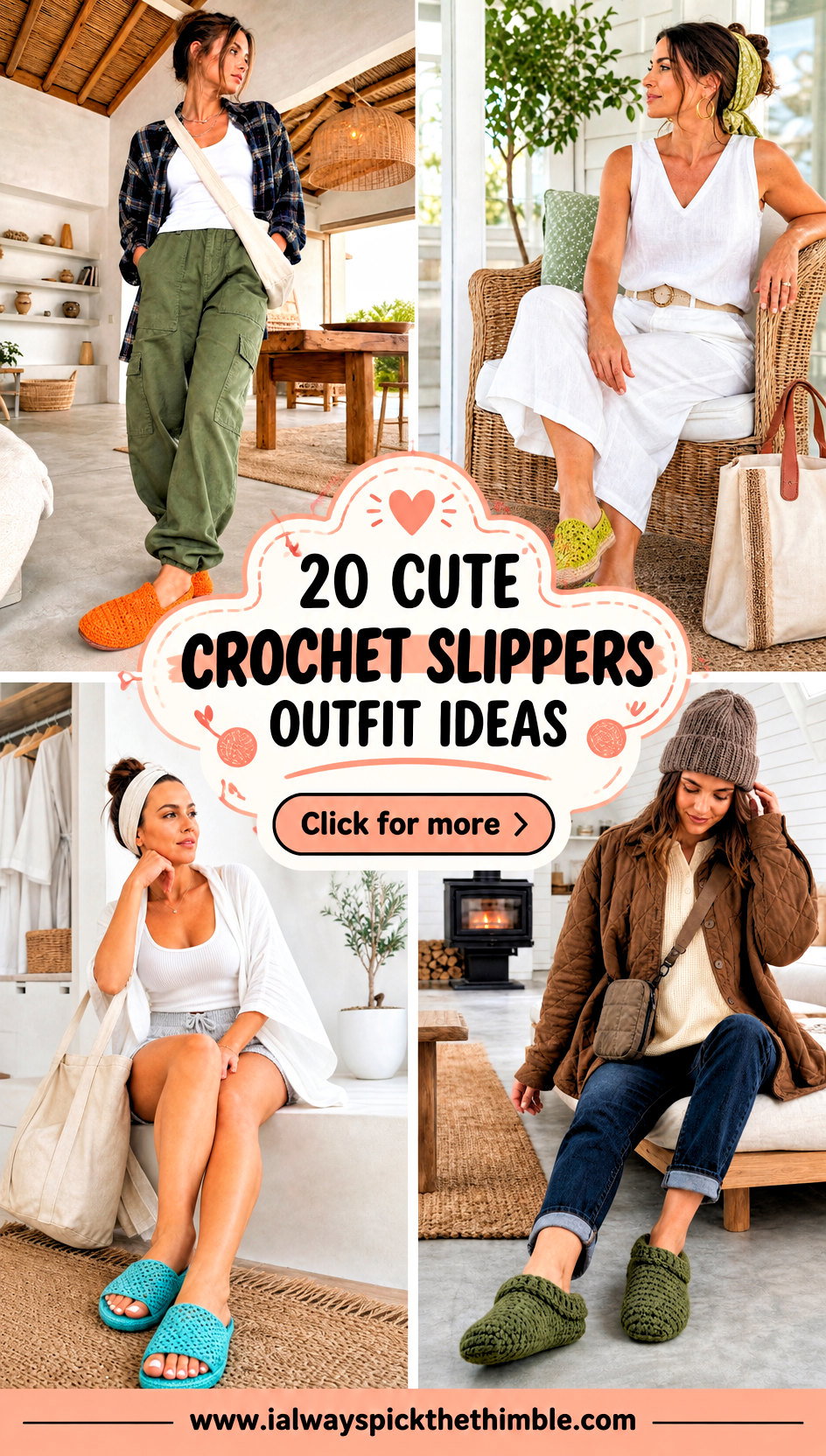20 Cute Crochet Slippers Outfit Ideas for Lazy Sundays - 20 Cute Crochet Slippers Outfit Ideas for Lazy Sundays