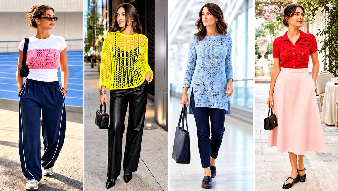 20 Cute Crocheted Tops Outfit Ideas for Relaxed Style