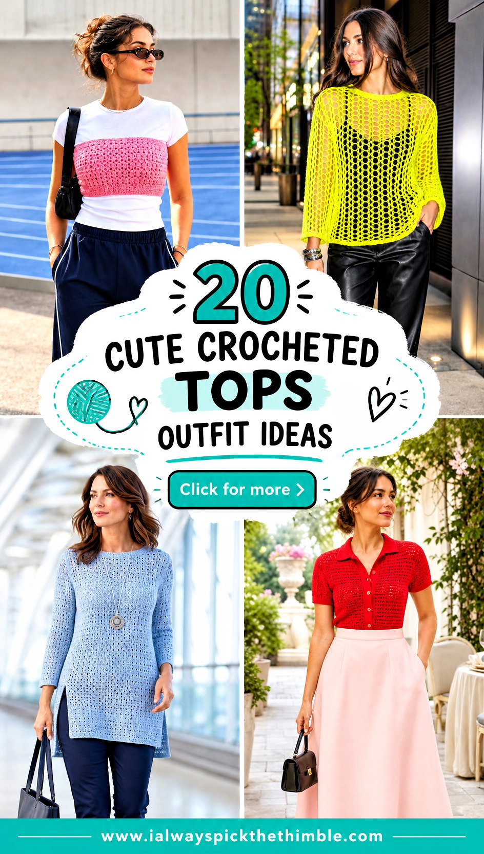 20 Cute Crocheted Tops Outfit Ideas for Relaxed Style - 20 Cute Crocheted Tops Outfit Ideas for Relaxed Style