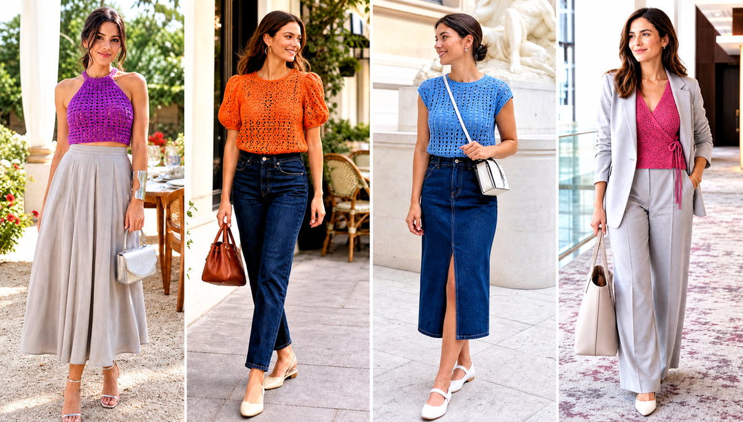 20 Dainty Crochet Top Outfit Ideas for Soft Feminine Style