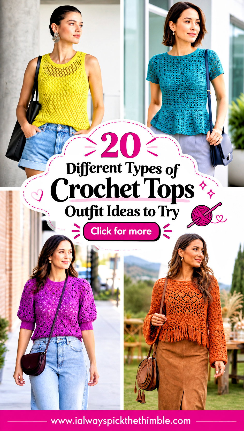 20 Different Types of Crochet Tops Outfit Ideas to Try - 20 Different Types of Crochet Tops Outfit Ideas to Try