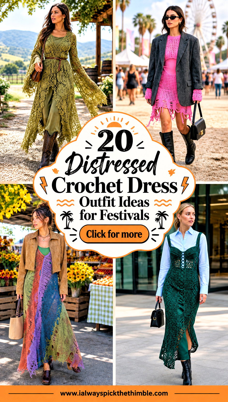 20 Distressed Crochet Dress Outfit Ideas for Festivals - 20 Distressed Crochet Dress Outfit Ideas for Festivals