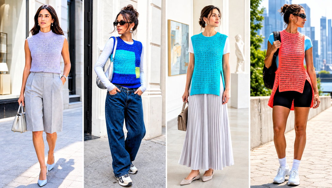 20 Diy Crochet Sweater Vest Outfit Ideas for Workdays