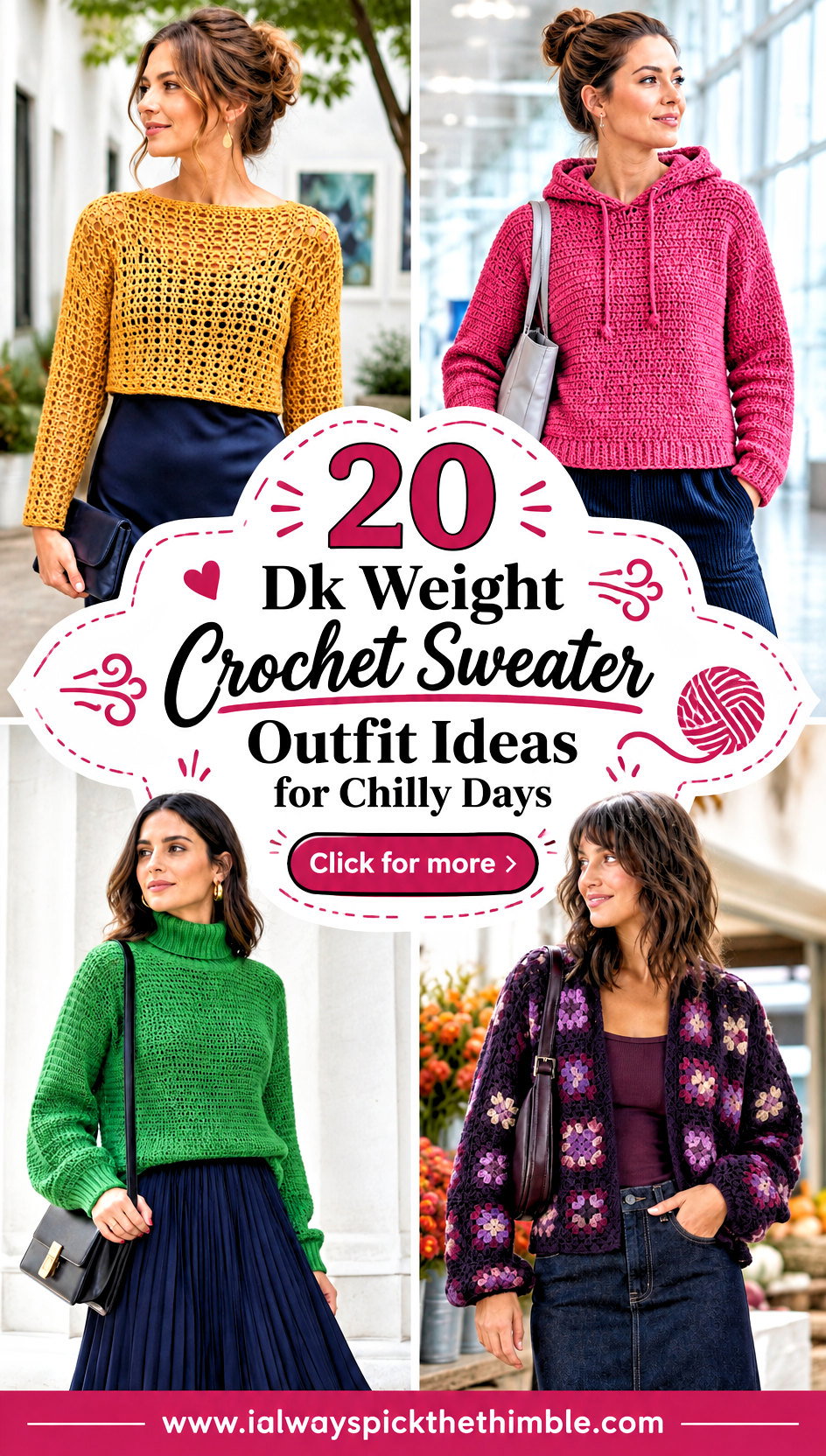 20 Dk Weight Crochet Sweater Outfit Ideas for Chilly Days - 20 Dk Weight Crochet Sweater Outfit Ideas for Chilly Days