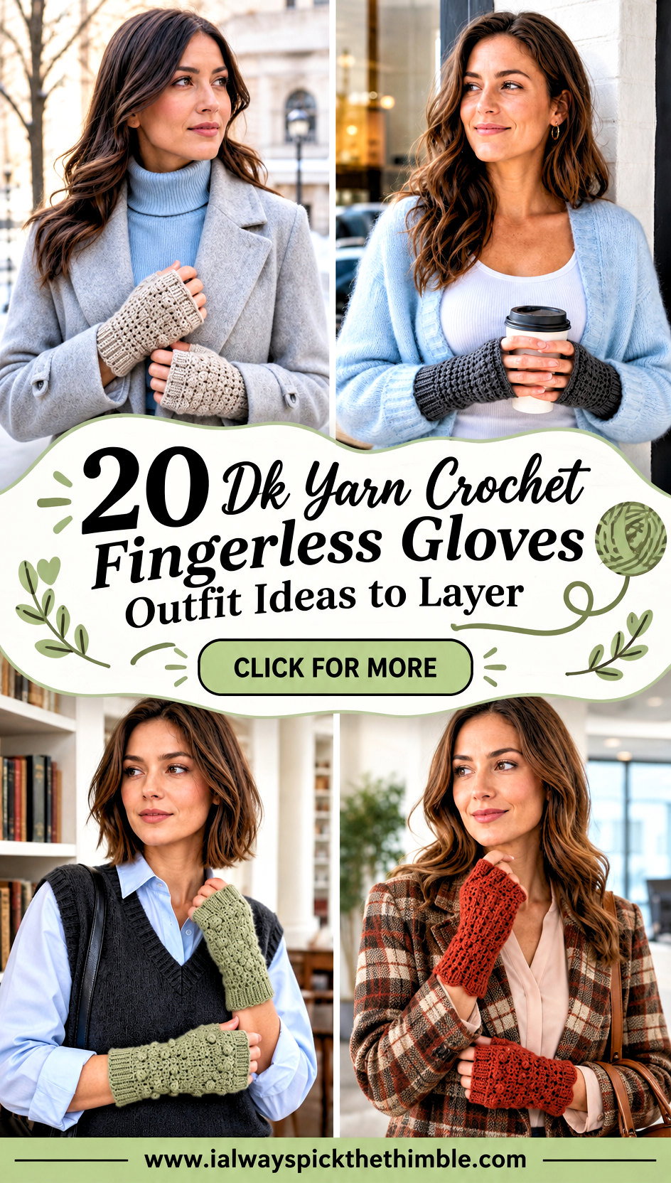 20 Dk Yarn Crochet Fingerless Gloves Outfit Ideas to Layer - 20 Dk Yarn Crochet Fingerless Gloves Outfit Ideas to Layer