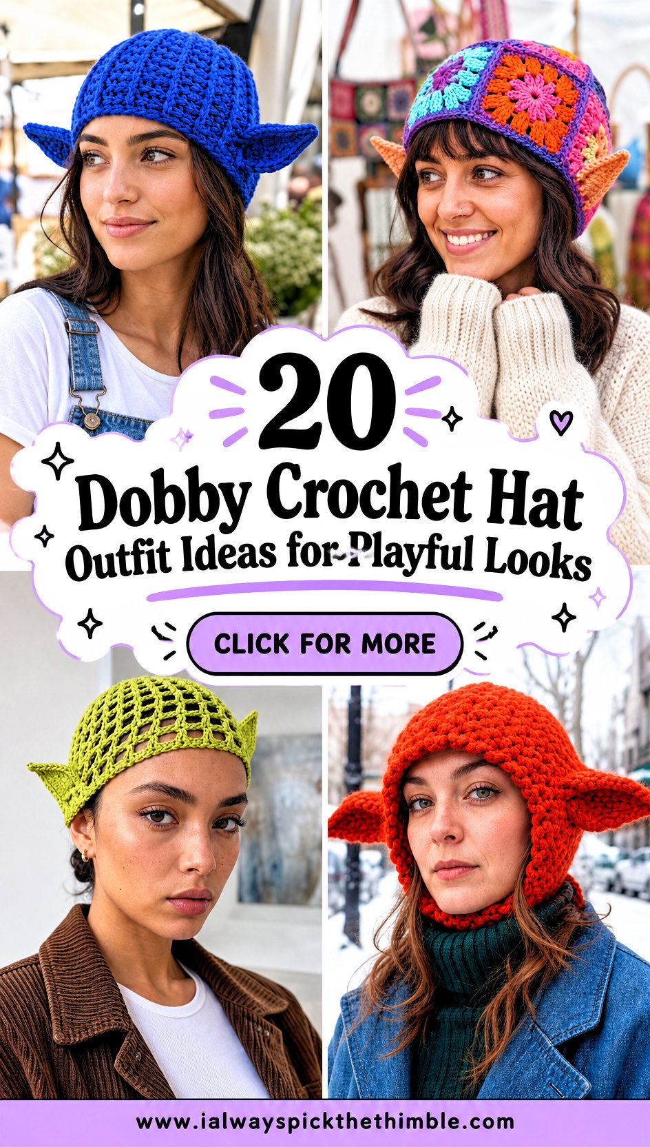 20 Dobby Crochet Hat Outfit Ideas for Playful Looks - 20 Dobby Crochet Hat Outfit Ideas for Playful Looks