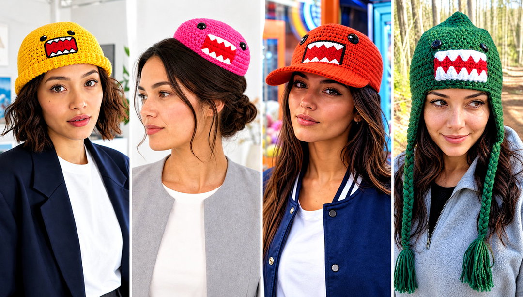 20 Domo Kun Crochet Hat Outfit Ideas for Casual Days
