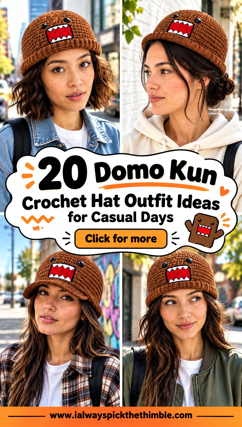 20 Domo Kun Crochet Hat Outfit Ideas for Casual Days - 20 Domo Kun Crochet Hat Outfit Ideas for Casual Days