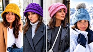 20 Double Brim Crochet Hat Outfit Ideas for Winter Walks