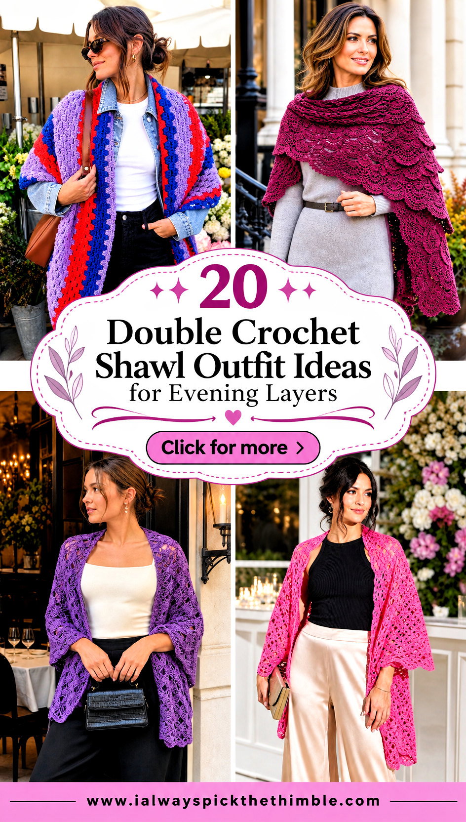 20 Double Crochet Shawl Outfit Ideas for Evening Layers - 20 Double Crochet Shawl Outfit Ideas for Evening Layers